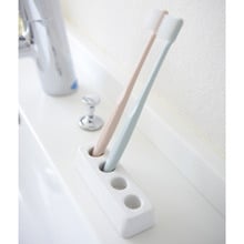 White Yamazaki Ceramic Toothbrush Holder